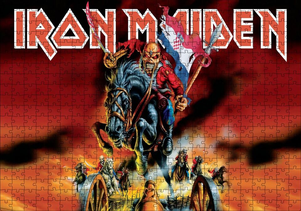 Iron Maiden Savaşan Yaratıklar Puzzle Yapboz MDF Ahşap 500 Parça 49 cm X 68 cm