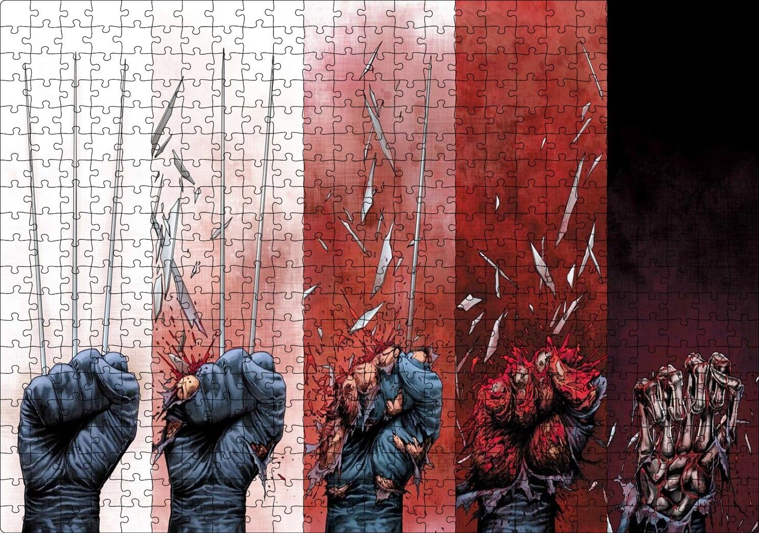 Wolverine Ölümü Çizgi Roman Kapağı Görseli Puzzle Yapboz MDF Ahşap 500 Parça 49 cm X 68 cm