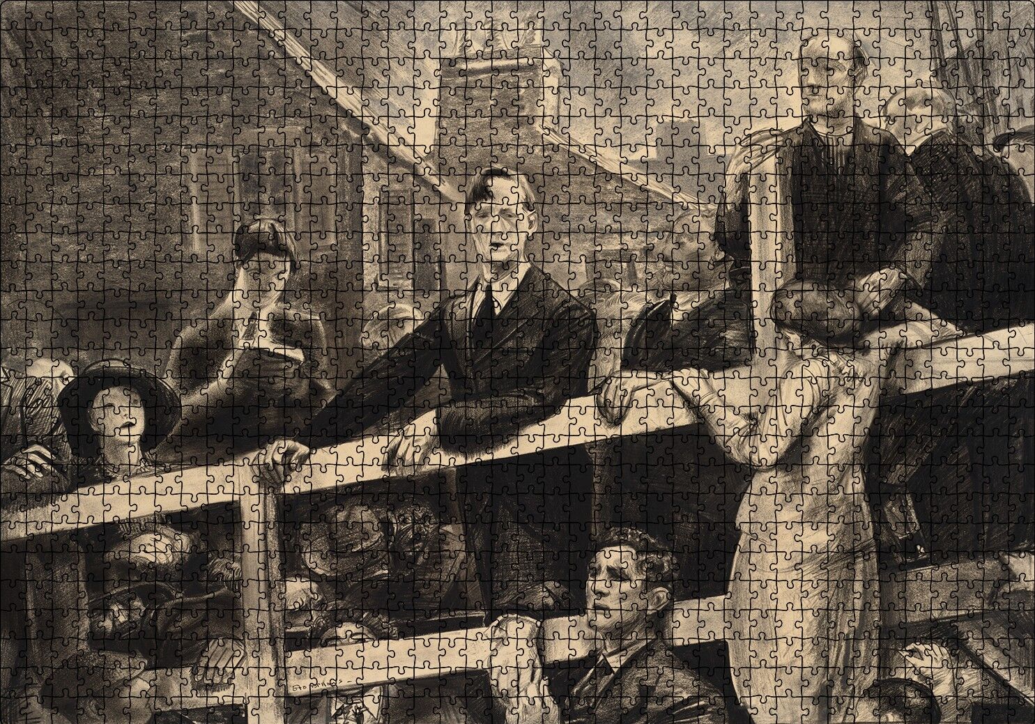 Köprüde Özgürlük Mücadelesi Puzzle Yapboz MDF Ahşap 1000 Parça 49 cm X 68 cm