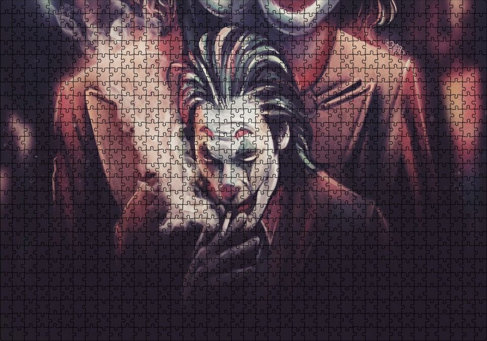 Joker Sigara İçiyor Çizim Puzzle Yapboz MDF Ahşap 1000 Parça 49 cm X 68 cm