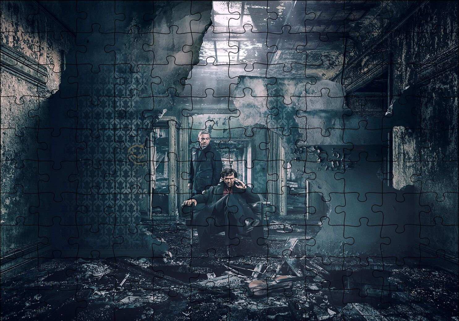 Sherlock ve Dr.Watson Son Problem Puzzle Yapboz MDF Ahşap