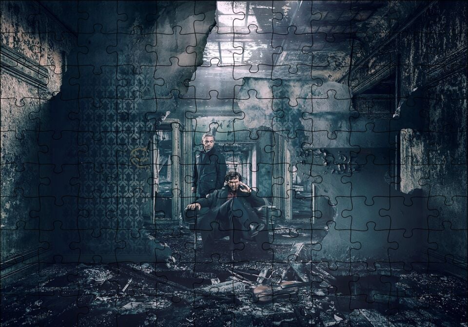 Sherlock ve Dr.Watson Son Problem Puzzle Yapboz MDF Ahşap