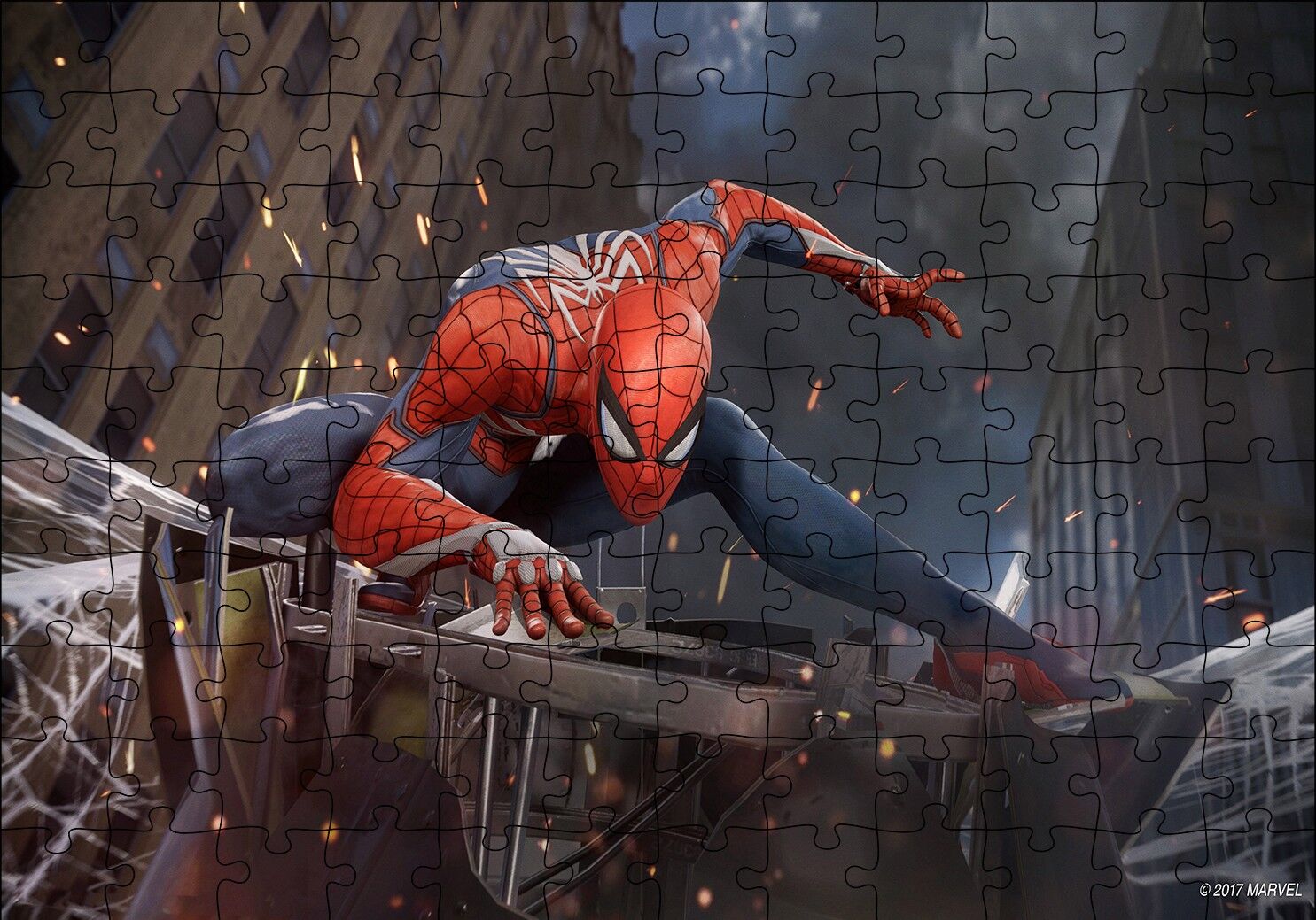 Spiderman Efsanevi Duruş Puzzle Yapboz MDF Ahşap