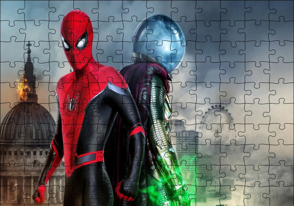 Spiderman Evden Uzakta Hydro Man Puzzle Yapboz MDF Ahşap