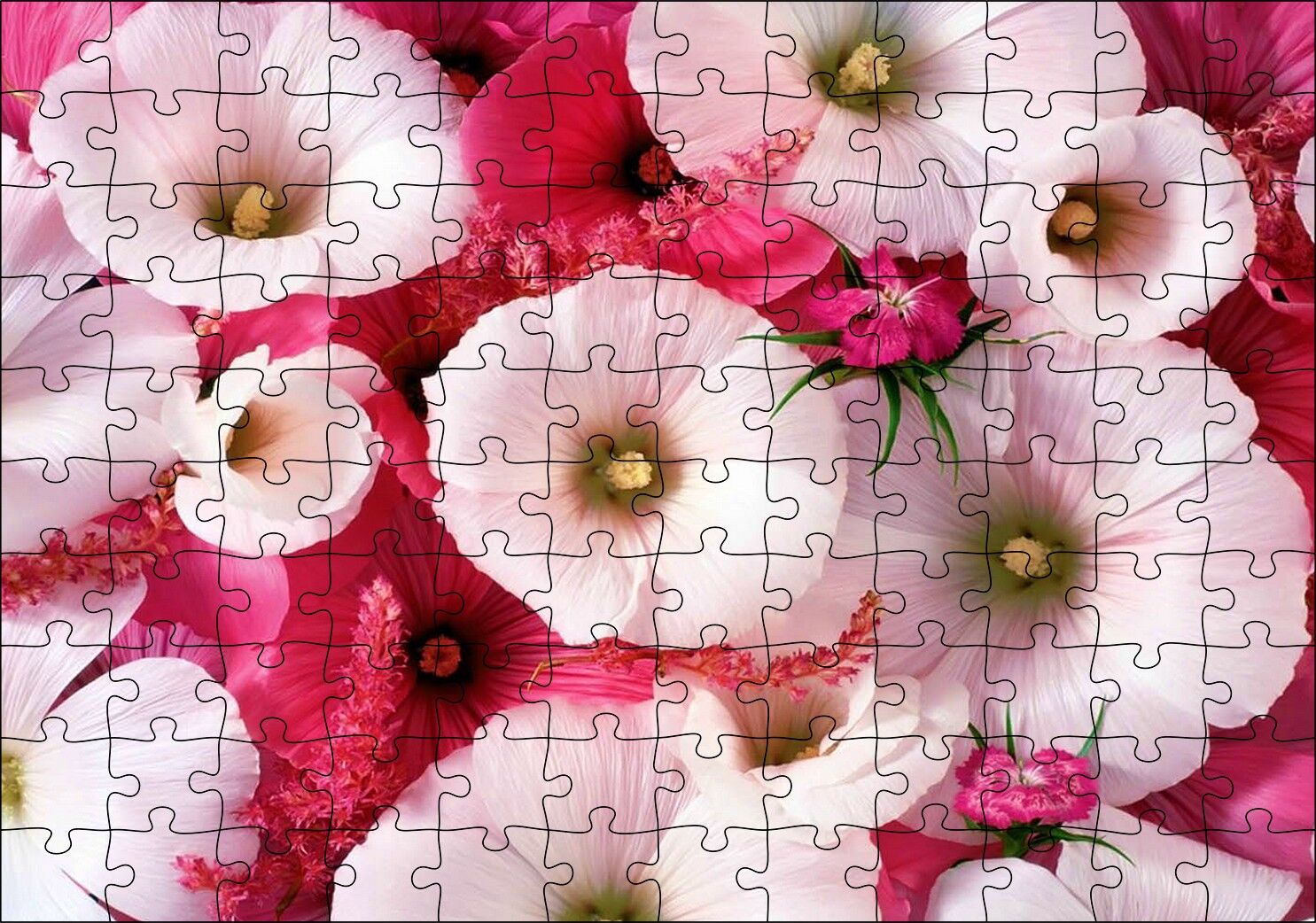 Pembeli Beyazlı Kapriz Çiçeği Görseli Puzzle Yapboz MDF Ahşap 120 Parça 24 cm X 34 cm