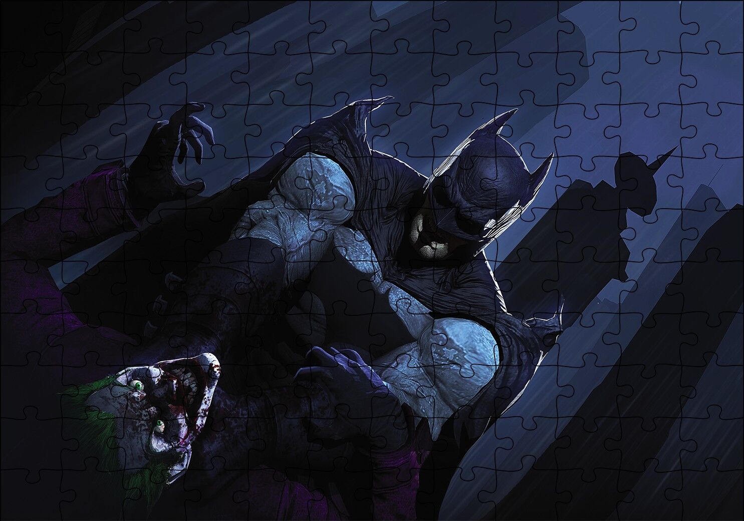 Batman VS Joker Mücadelesi Puzzle Yapboz MDF Ahşap 120 Parça 24 cm X 34 cm