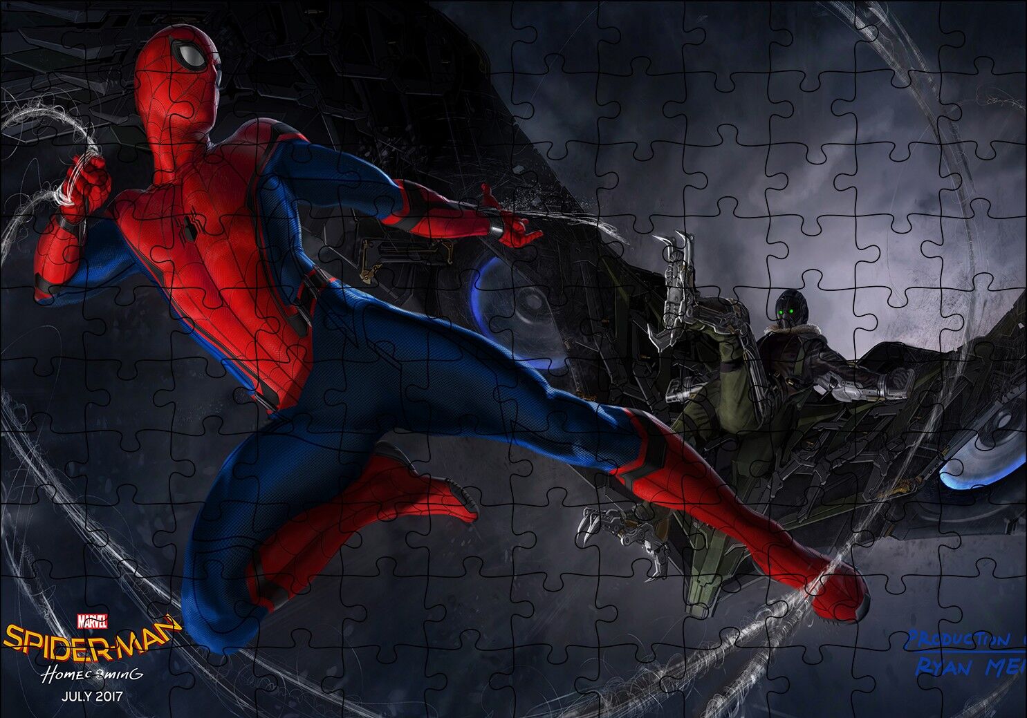 Spiderman Eve Dönüş Kompozisyon Puzzle Yapboz MDF Ahşap