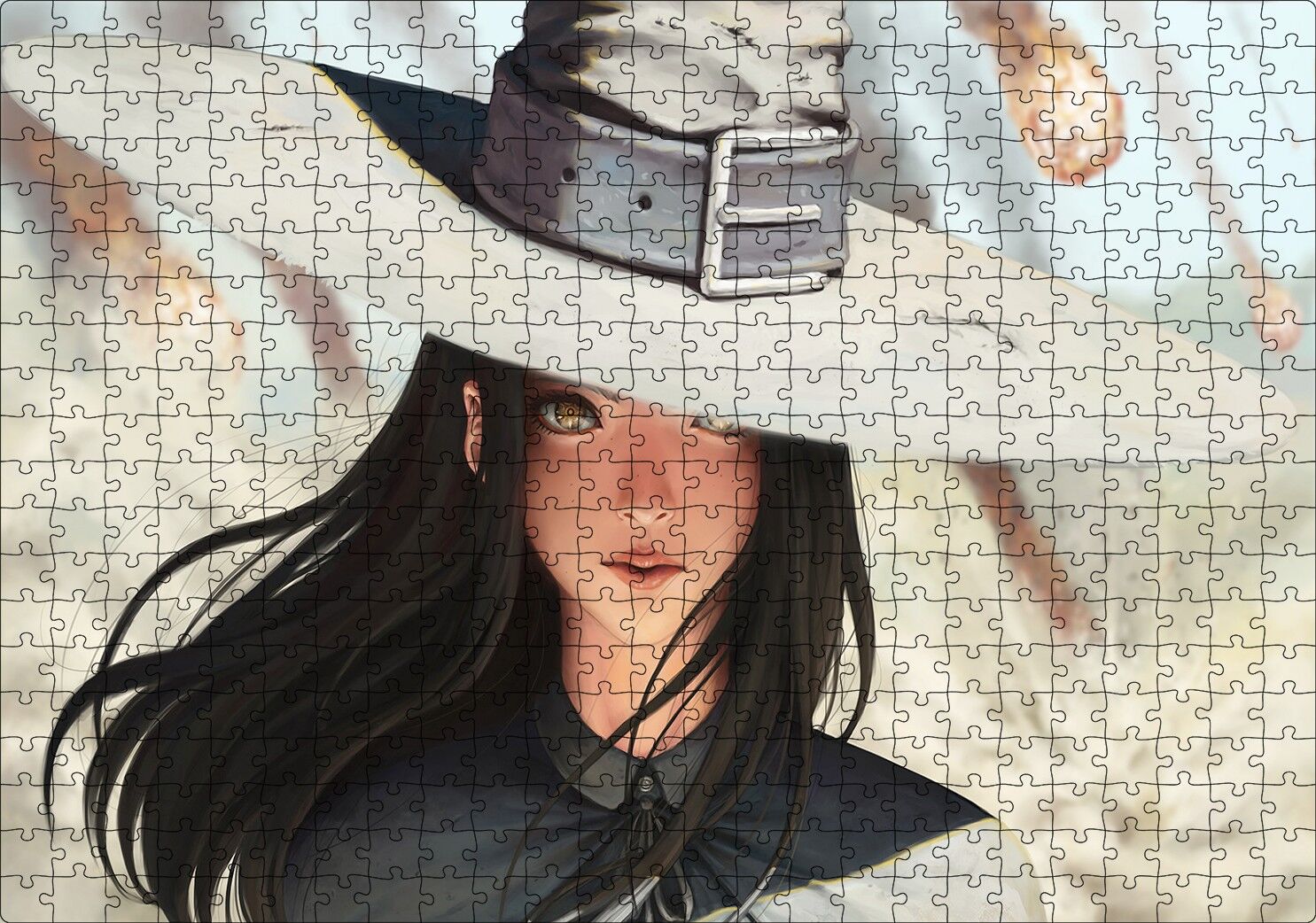 Dev Şapkalı Anime Karakteri Göktaşları Arka Plan Puzzle Yapboz MDF Ahşap 500 Parça 49 cm X 68 cm