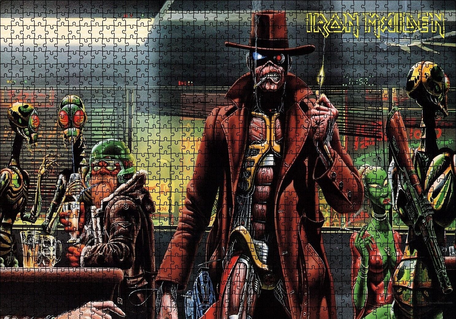 Iron Maiden Barda Enteresan Mahlukat Puzzle Yapboz MDF Ahşap 1000 Parça 49 cm X 68 cm