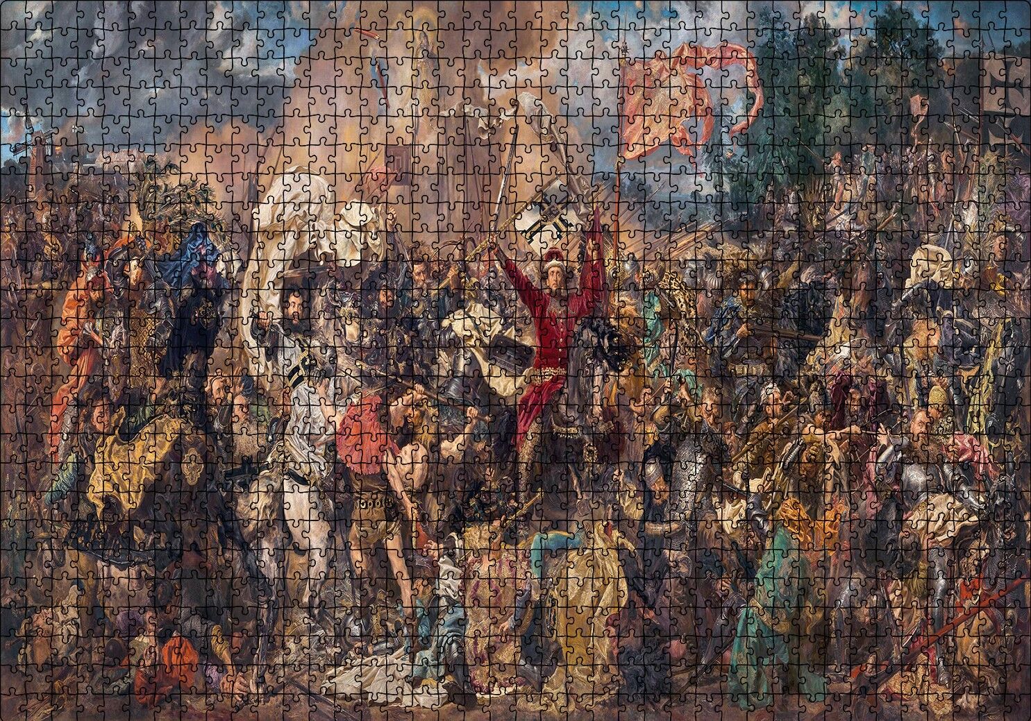 Savaş Sahnesi Karmaşa Puzzle Yapboz MDF Ahşap 1000 Parça 49 cm X 68 cm
