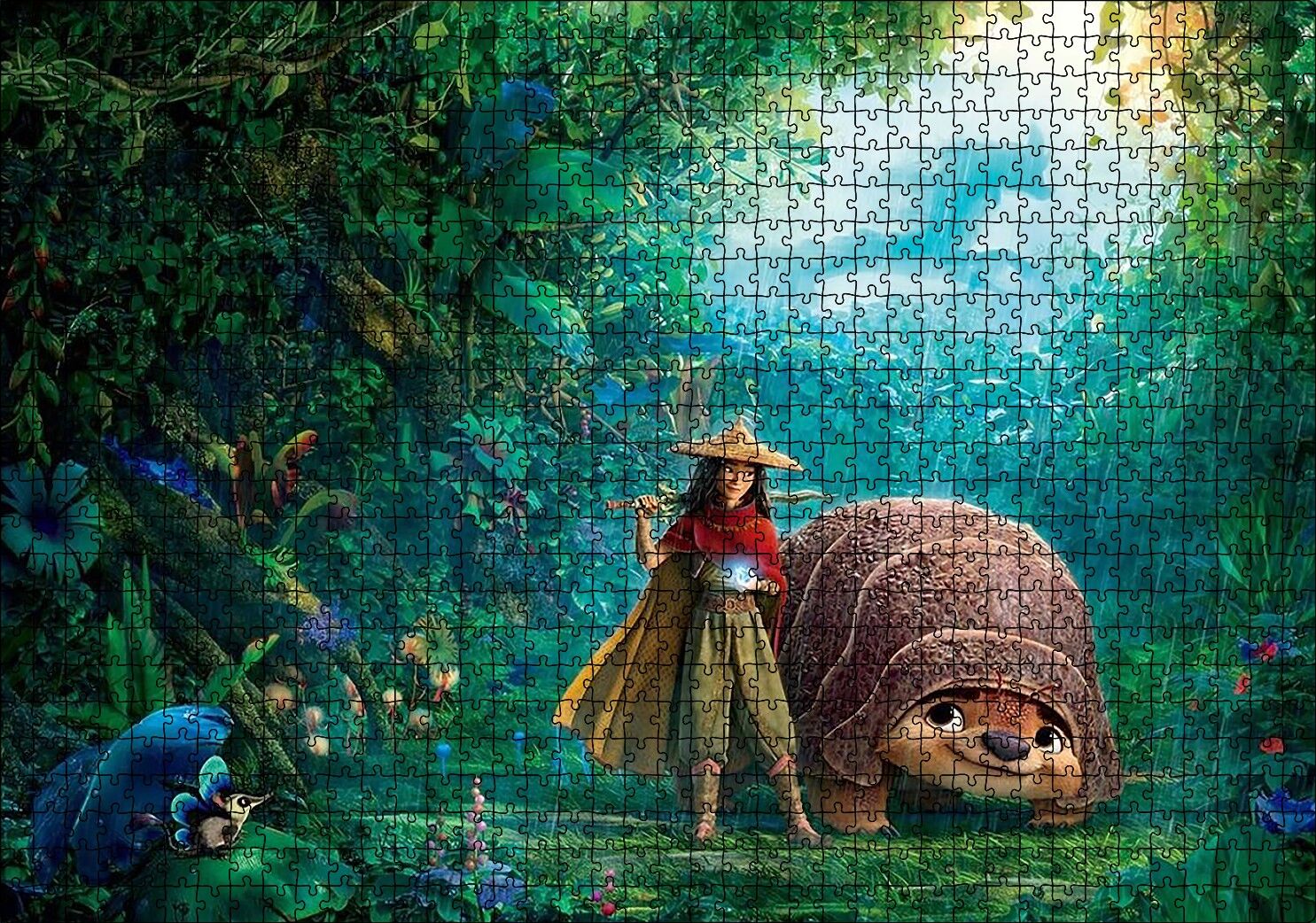 Raya and the Last Dragon Görseli Puzzle Yapboz MDF Ahşap 1000 Parça 49 cm X 68 cm