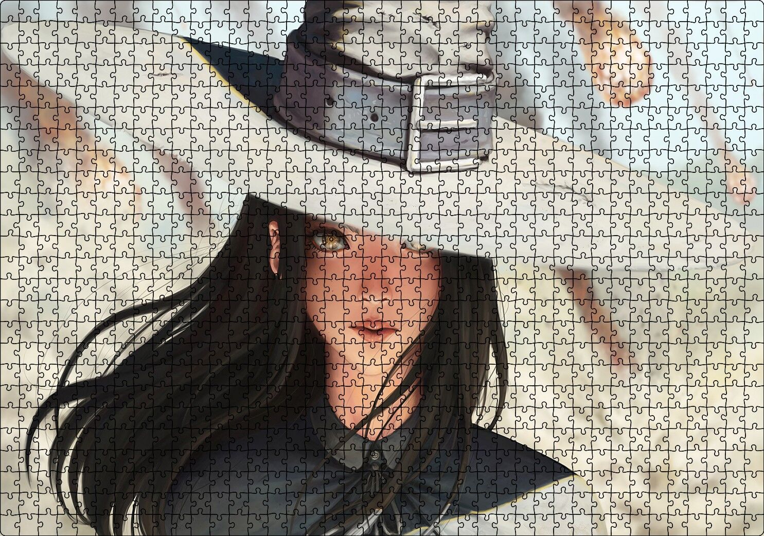 Dev Şapkalı Anime Karakteri Göktaşları Arka Plan Puzzle Yapboz MDF Ahşap 1000 Parça 49 cm X 68 cm