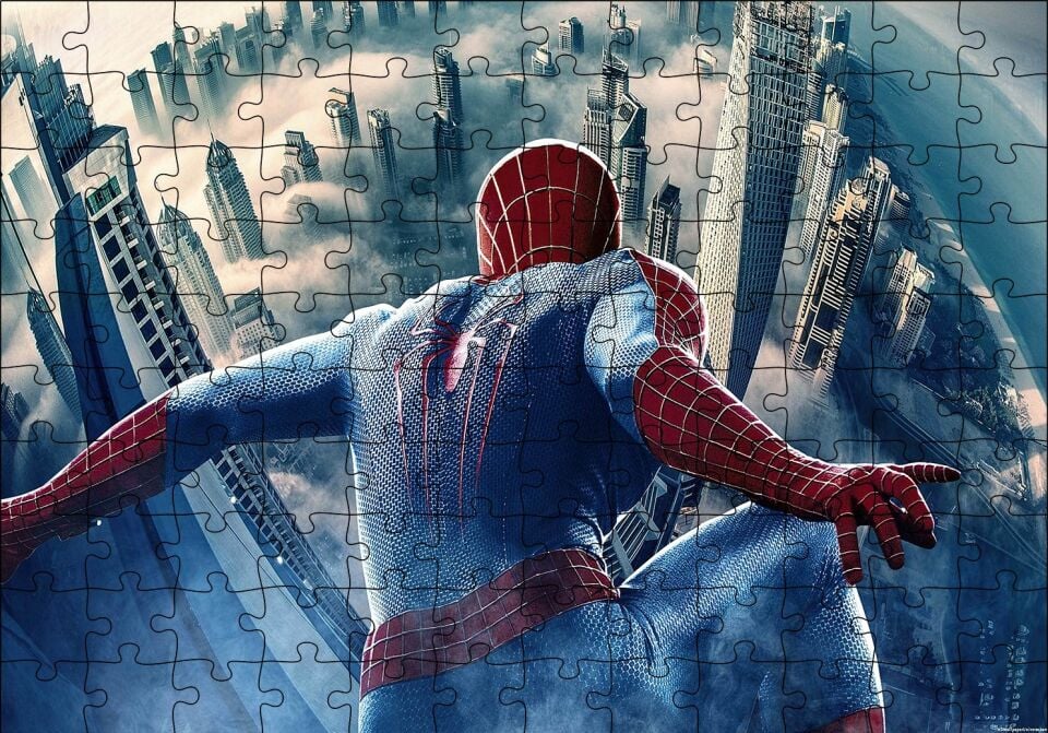 Spiderman Örümcek Bakışı Puzzle Yapboz MDF Ahşap