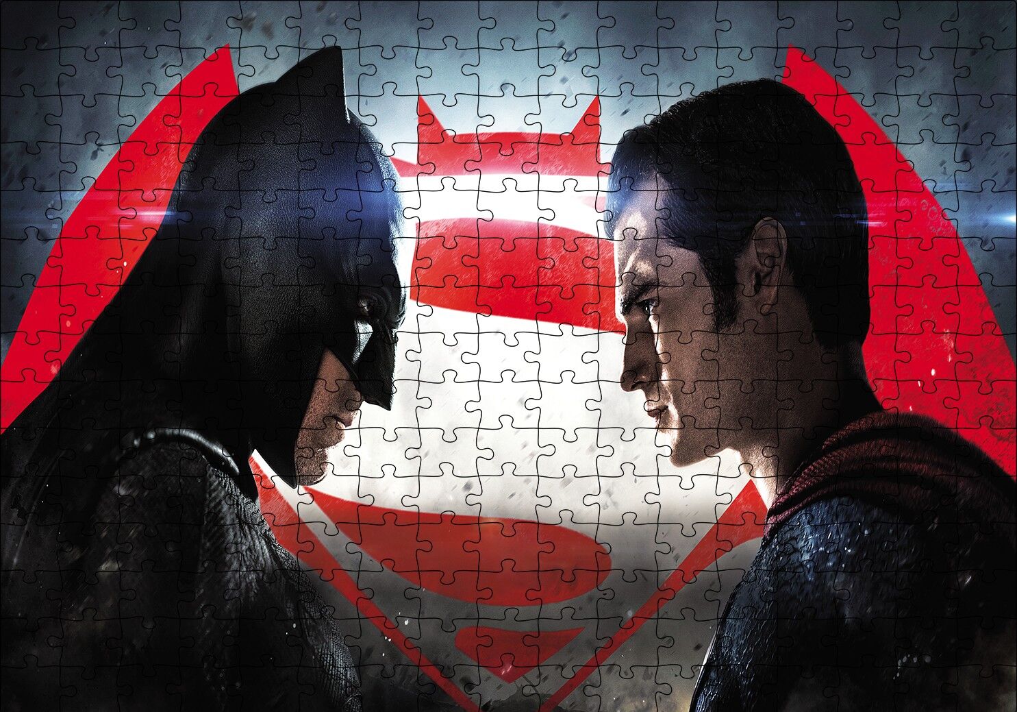 Batman VS Superman Karşılaşması Puzzle Yapboz MDF Ahşap 255 Parça 34 cm X 49 cm