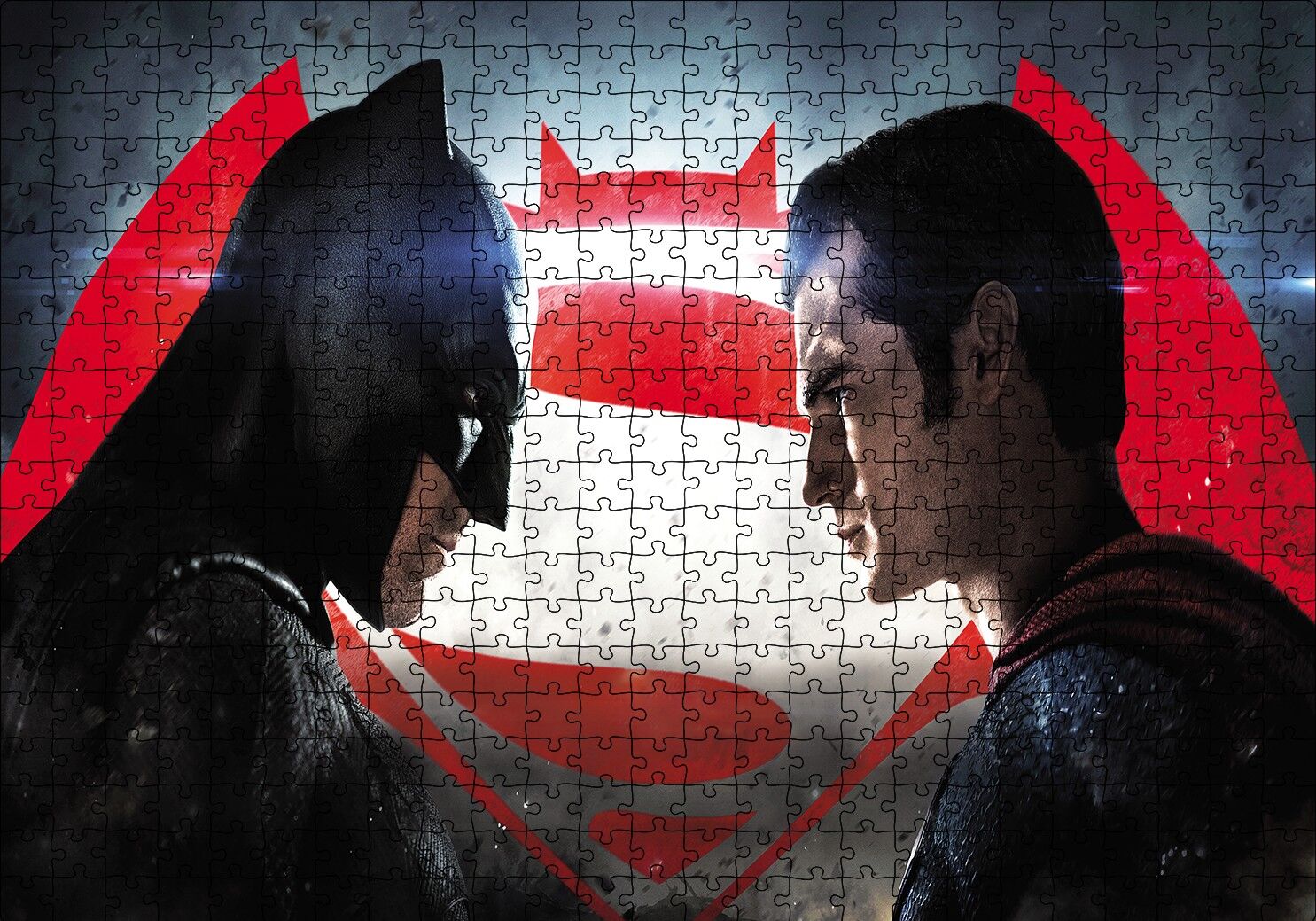 Batman VS Superman Karşılaşması Puzzle Yapboz MDF Ahşap 500 Parça 49 cm X 68 cm