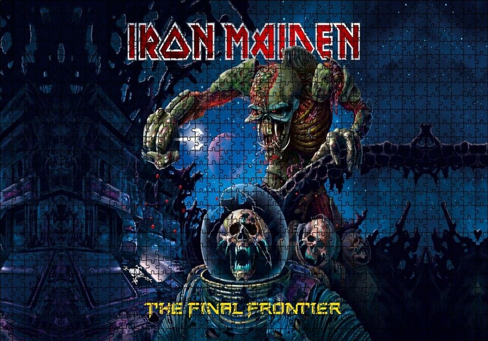Iron Maiden The Final Frontier Puzzle Yapboz MDF Ahşap 1000 Parça 49 cm X 68 cm