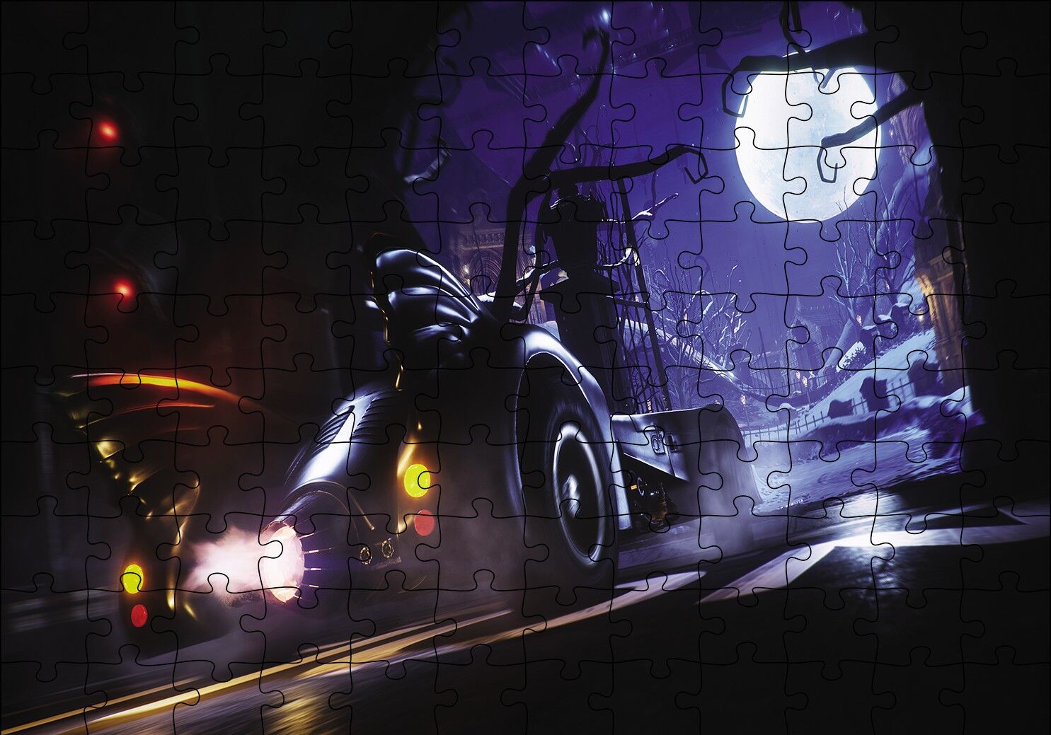 Betmen Batmobil Puzzle Yapboz MDF Ahşap 120 Parça 24 cm X 34 cm