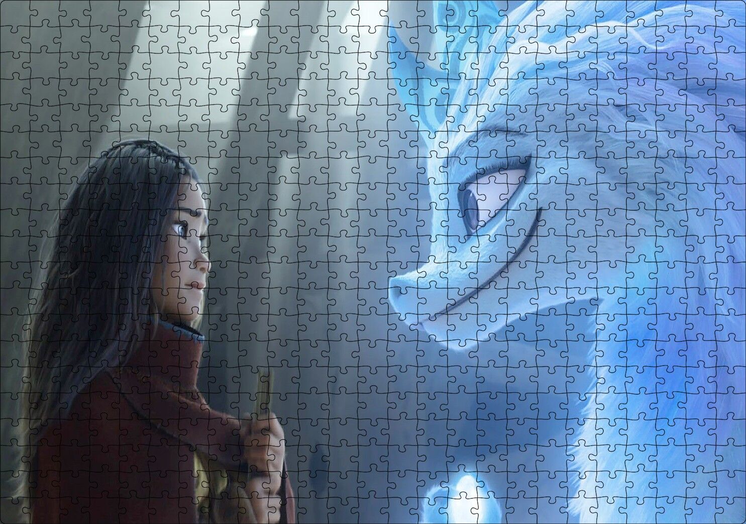 Raya ve Son Ejderha 2021 Görseli Puzzle Yapboz MDF Ahşap 500 Parça 49 cm X 68 cm