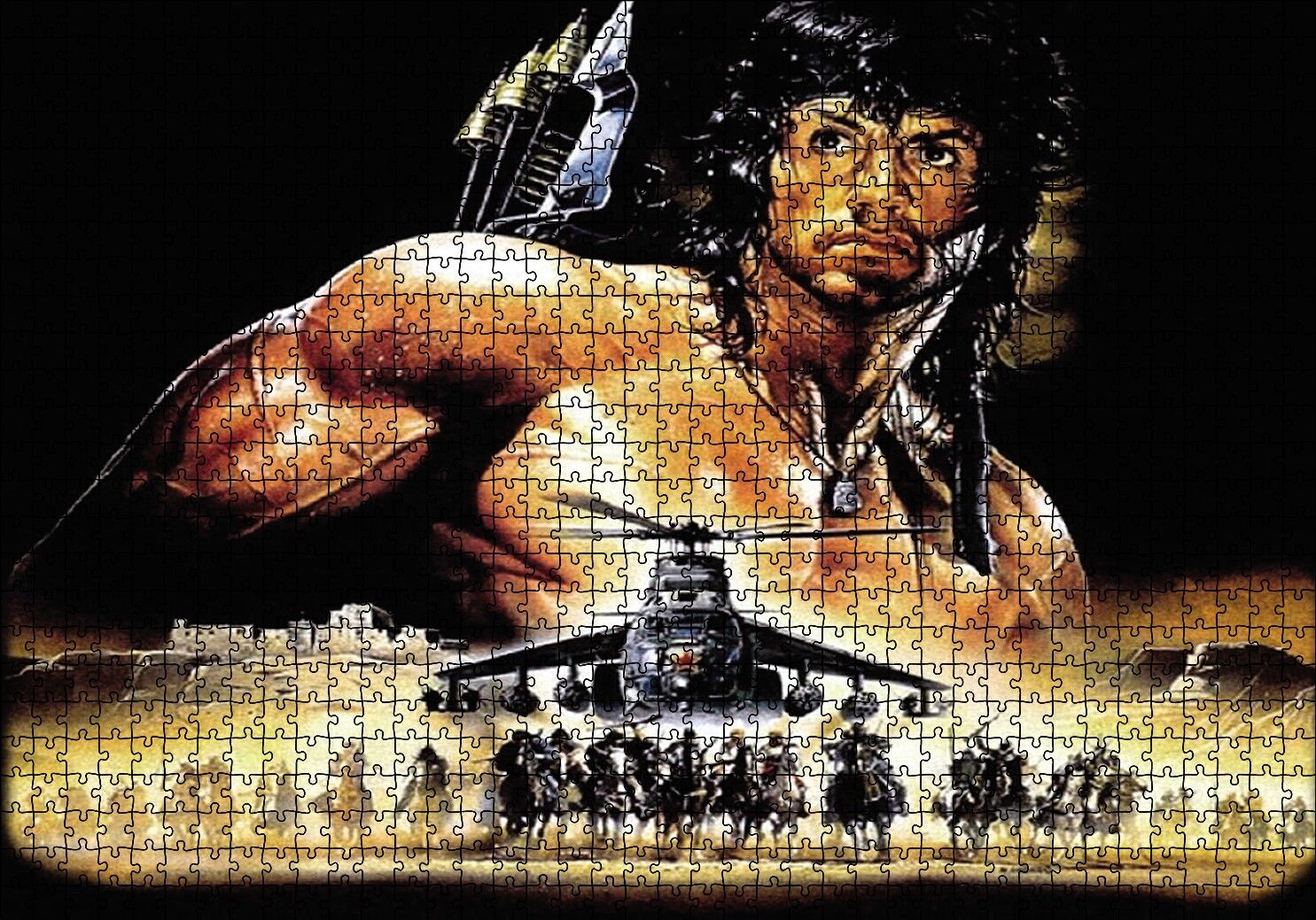 Rambo Puzzle Yapboz MDF Ahşap 1000 Parça 49 cm X 68 cm