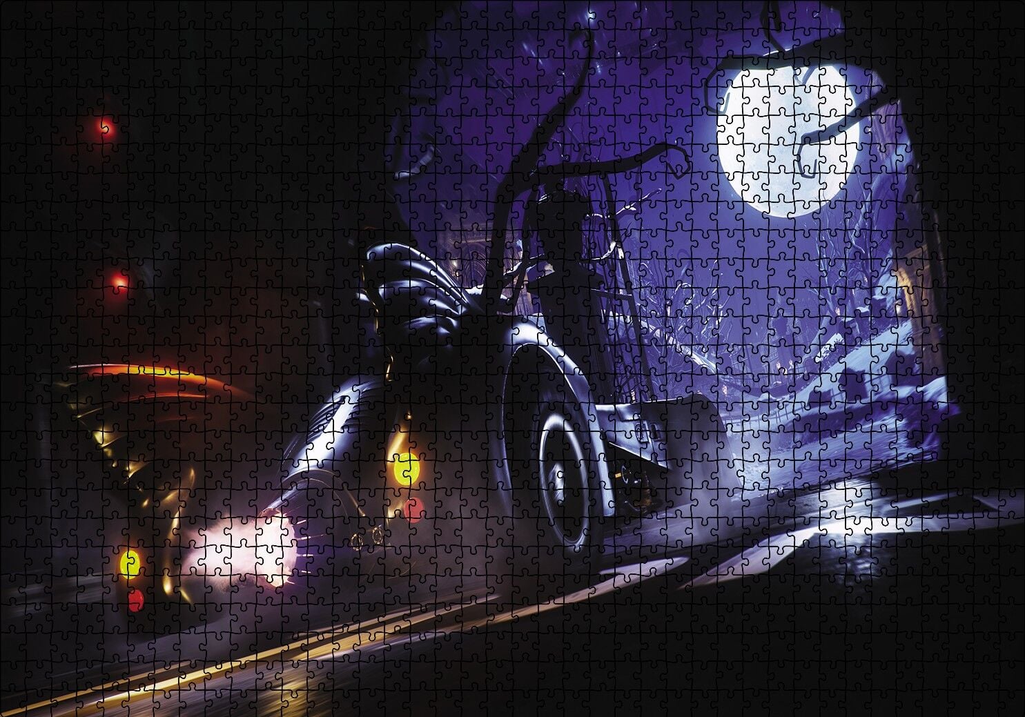 Betmen Batmobil Puzzle Yapboz MDF Ahşap 1000 Parça 49 cm X 68 cm