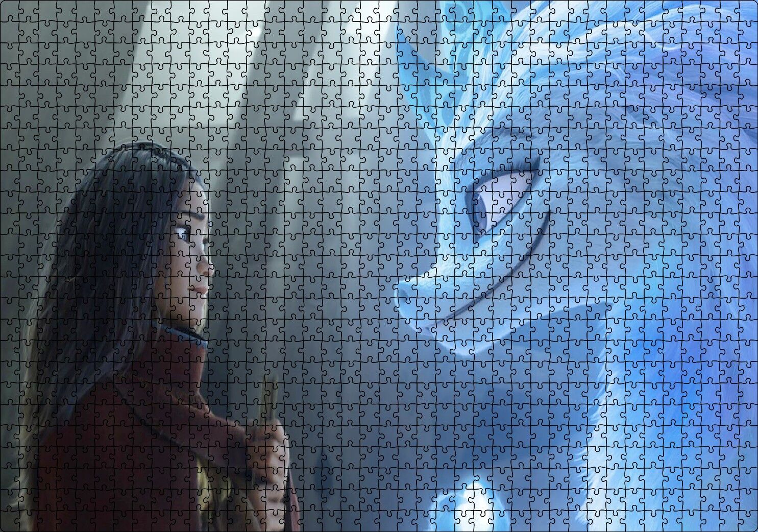 Raya ve Son Ejderha 2021 Görseli Puzzle Yapboz MDF Ahşap 1000 Parça 49 cm X 68 cm