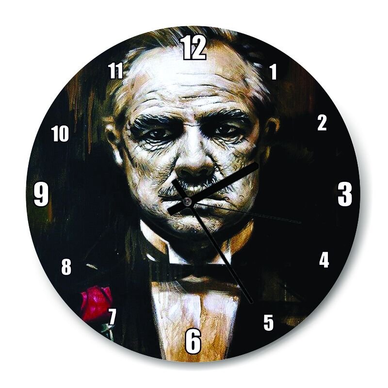 The Godfather Vaftiz Babası  Mdf Ahşap Duvar Saati 50 cm Çap