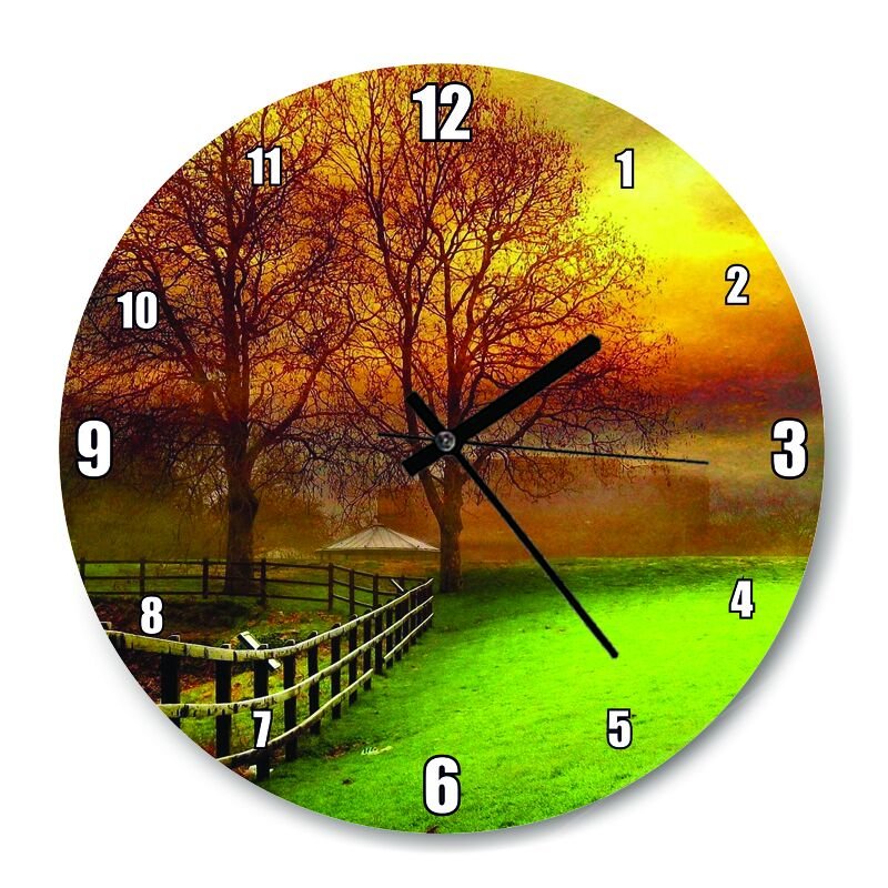 Çit Ağaç Doğa  Mdf Ahşap Duvar Saati