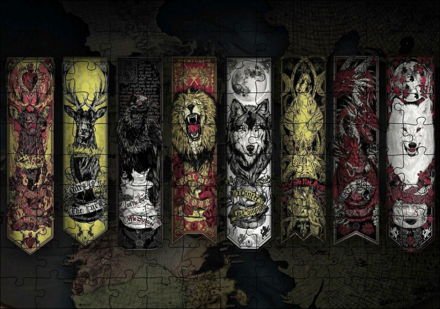 Game Of Thrones Televizyon Dizisi Görseli Puzzle Yapboz MDF Ahşap