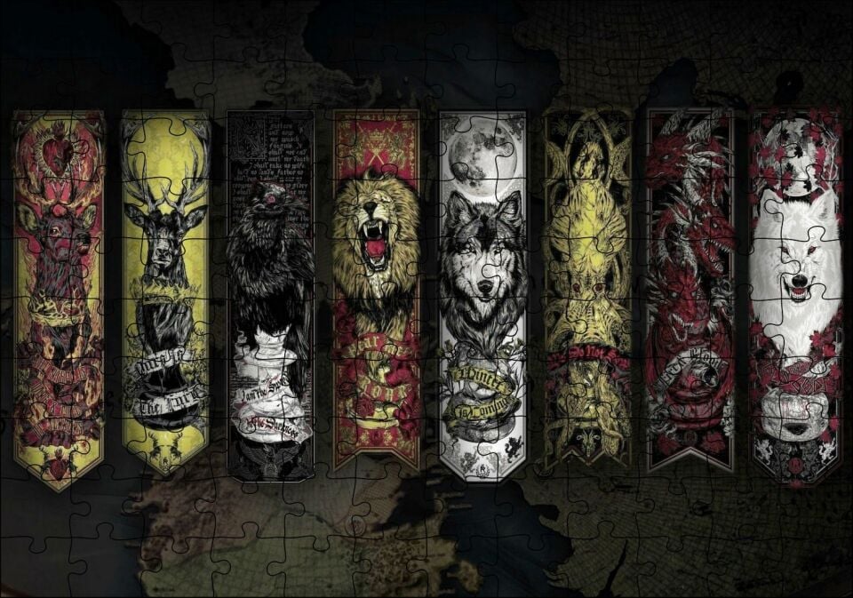 Game Of Thrones Televizyon Dizisi Görseli Puzzle Yapboz MDF Ahşap