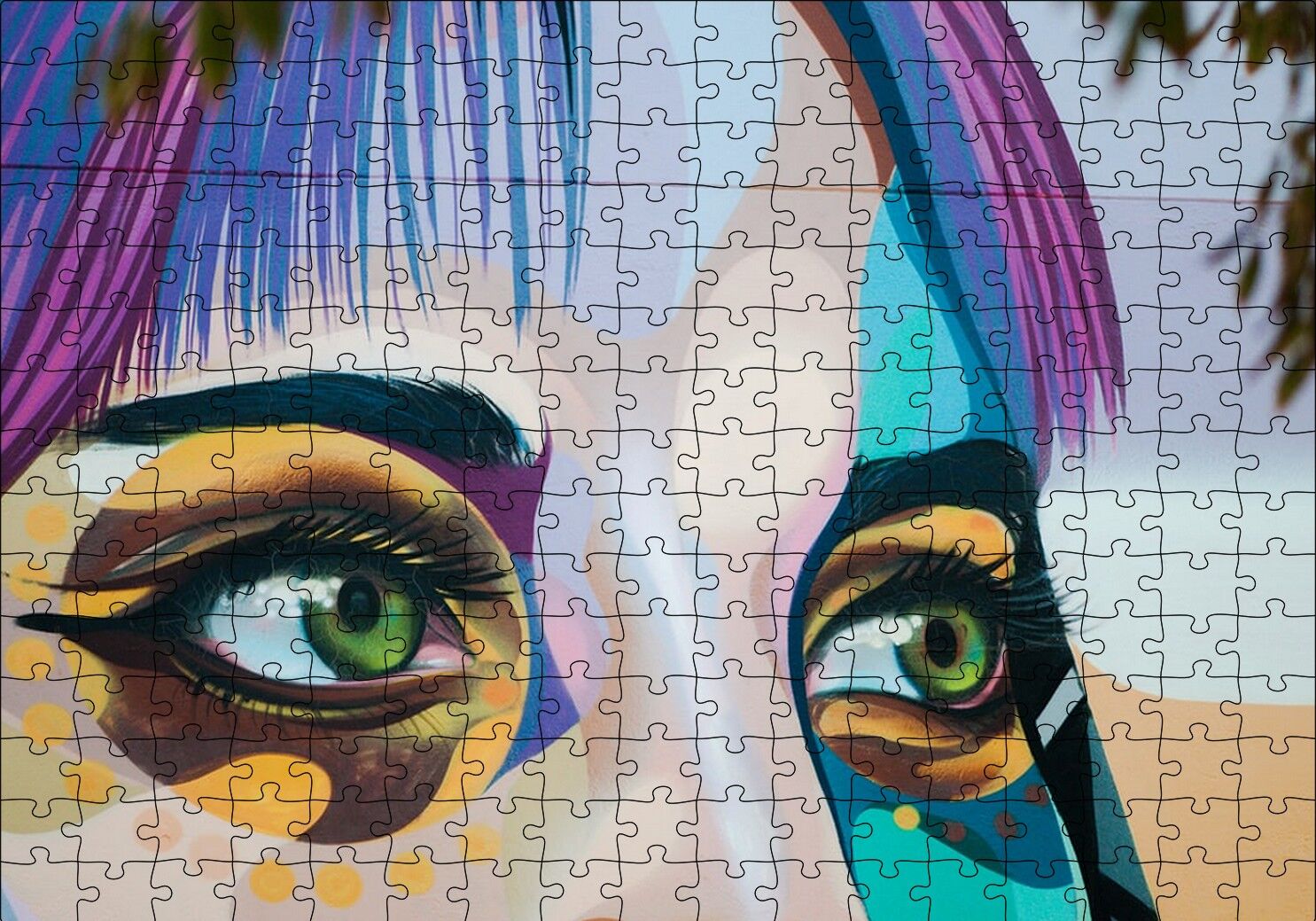Kadın Gözü Boyama Puzzle Yapboz MDF Ahşap 255 Parça 34 cm X 49 cm