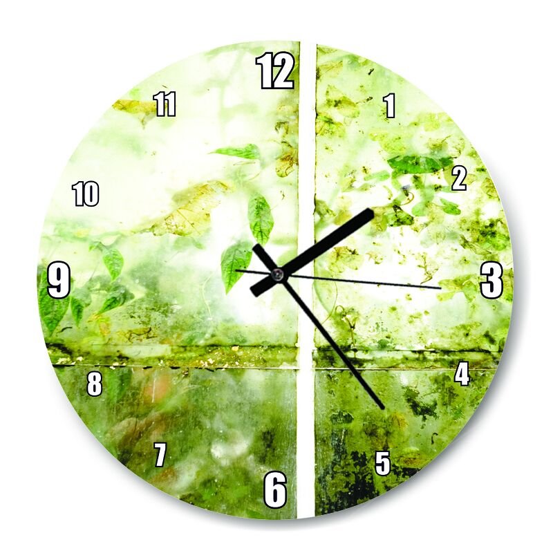 Camdan Duvar Eski  Mdf Ahşap Duvar Saati