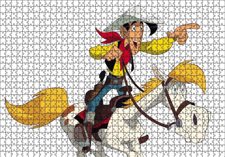 Red Kit ve Düldül Puzzle Yapboz MDF Ahşap 1000 Parça 49 cm X 68 cm