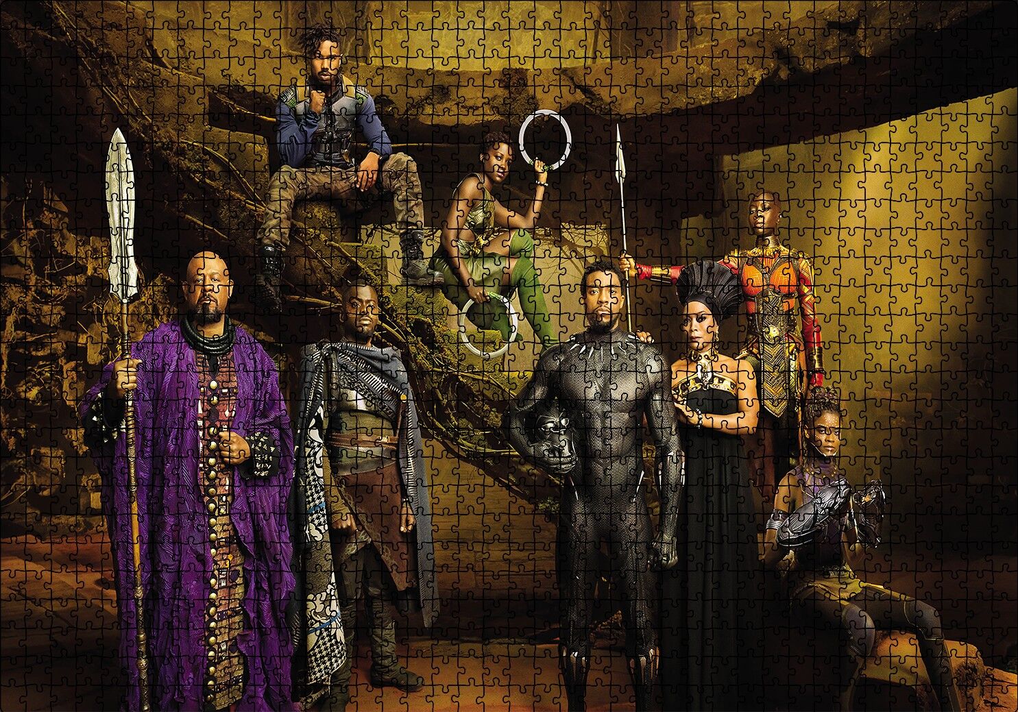 Black Panther ve Arkadaşları Puzzle Yapboz MDF Ahşap 1000 Parça 49 cm X 68 cm