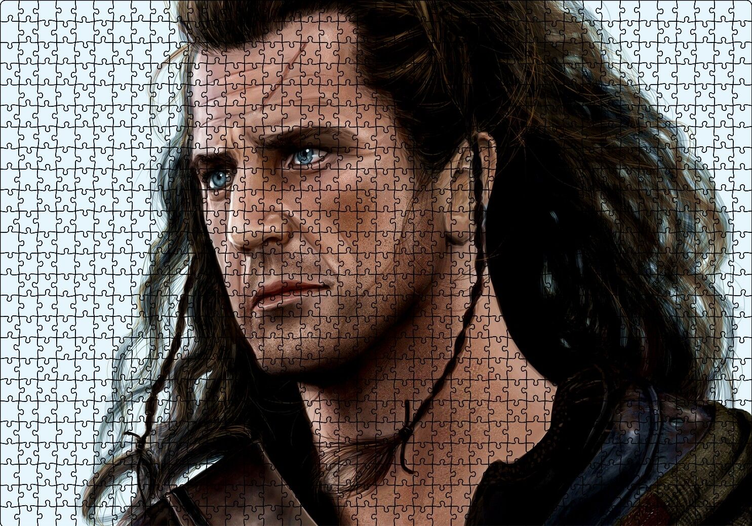 Braveheart Mel Gibson Artwork Puzzle Yapboz MDF Ahşap 1000 Parça 49 cm X 68 cm