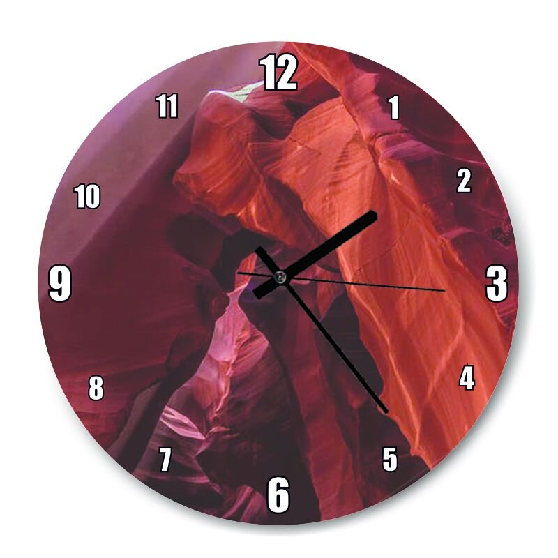 Buzul Ve Kayalar  Mdf Ahşap Duvar Saati