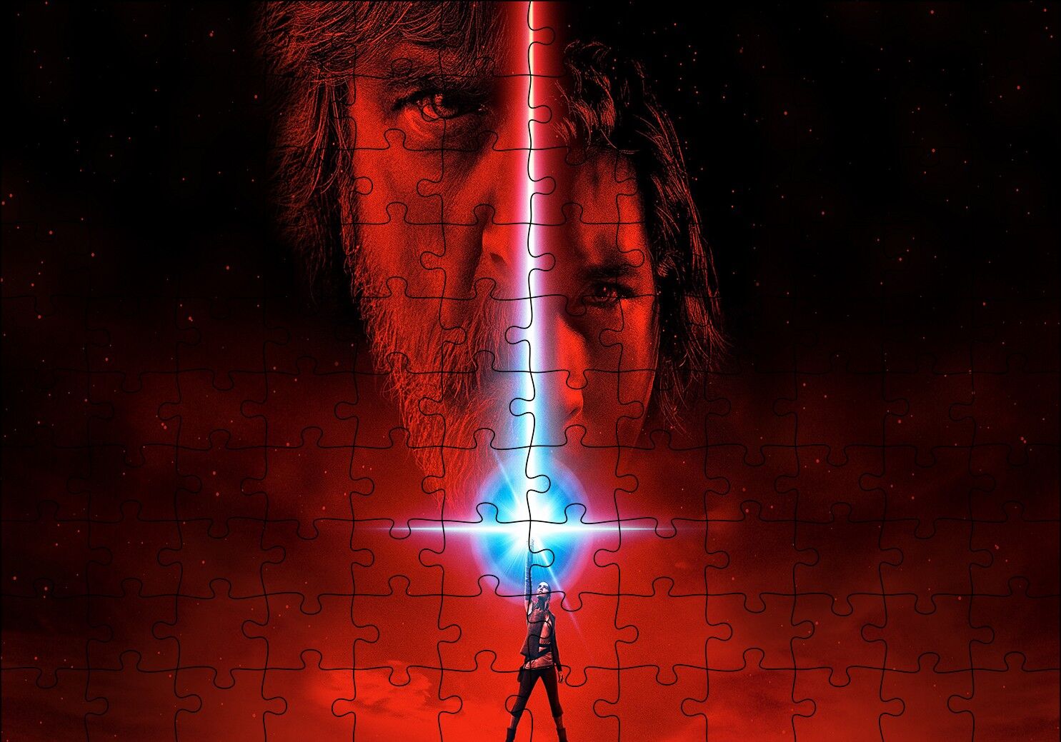 Star Wars The Last Jedi Yüzler ve Işınlar Puzzle Yapboz MDF Ahşap