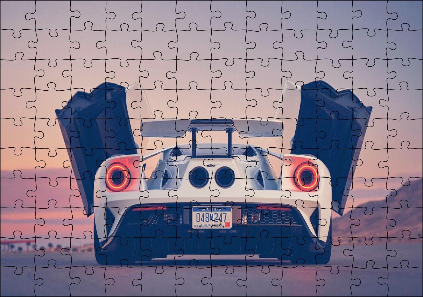 2017 Ford GT Beş Sürüş Modu Görseli Puzzle Yapboz MDF Ahşap 120 Parça 24 cm X 34 cm