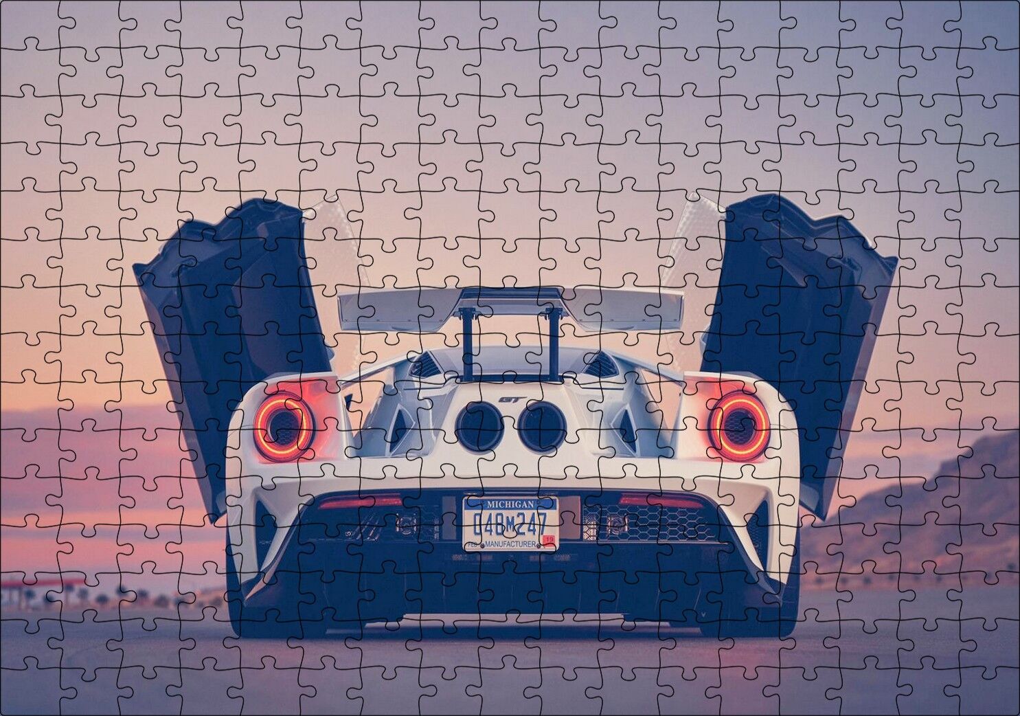 2017 Ford GT Beş Sürüş Modu Görseli Puzzle Yapboz MDF Ahşap 255 Parça 34 cm X 49 cm
