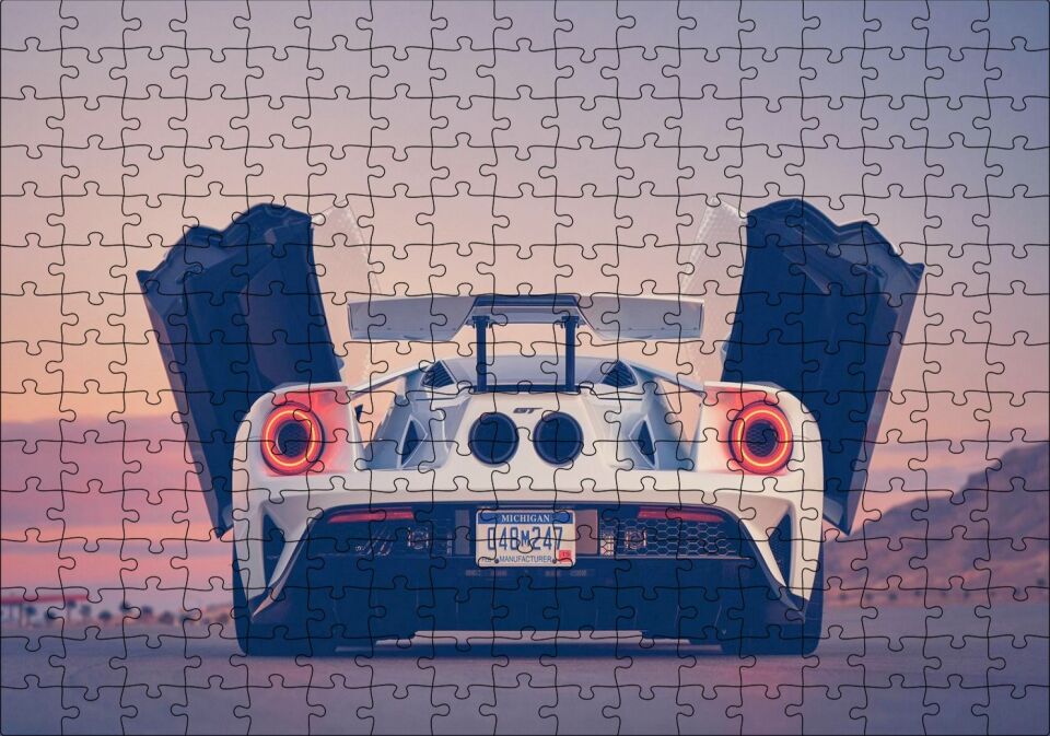 2017 Ford GT Beş Sürüş Modu Görseli Puzzle Yapboz MDF Ahşap 255 Parça 34 cm X 49 cm