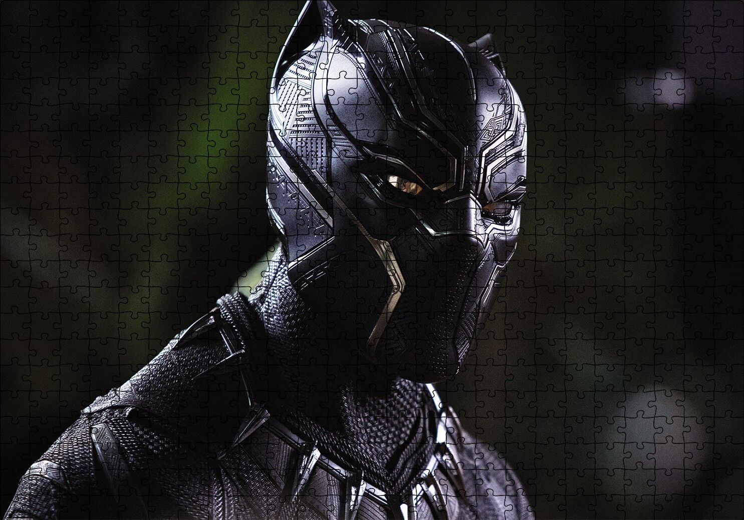 Black Panther Profil Puzzle Yapboz MDF Ahşap 500 Parça 49 cm X 68 cm