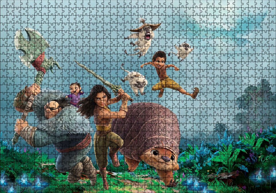 Raya ve Son Ejderha Film Afişi Puzzle Yapboz MDF Ahşap 1000 Parça 49 cm X 68 cm