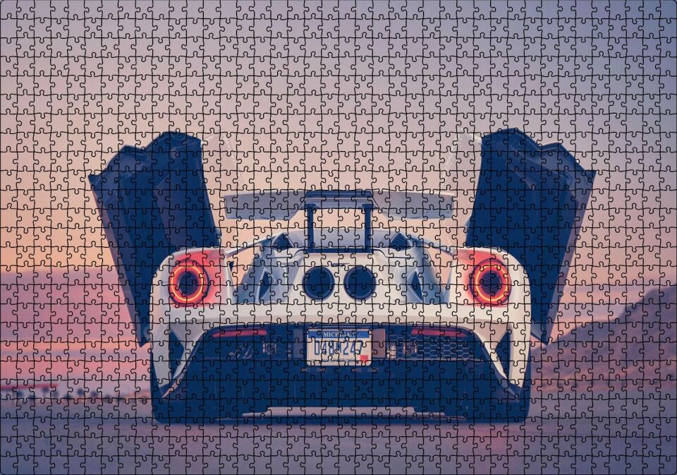 2017 Ford GT Beş Sürüş Modu Görseli Puzzle Yapboz MDF Ahşap 1000 Parça 49 cm X 68 cm