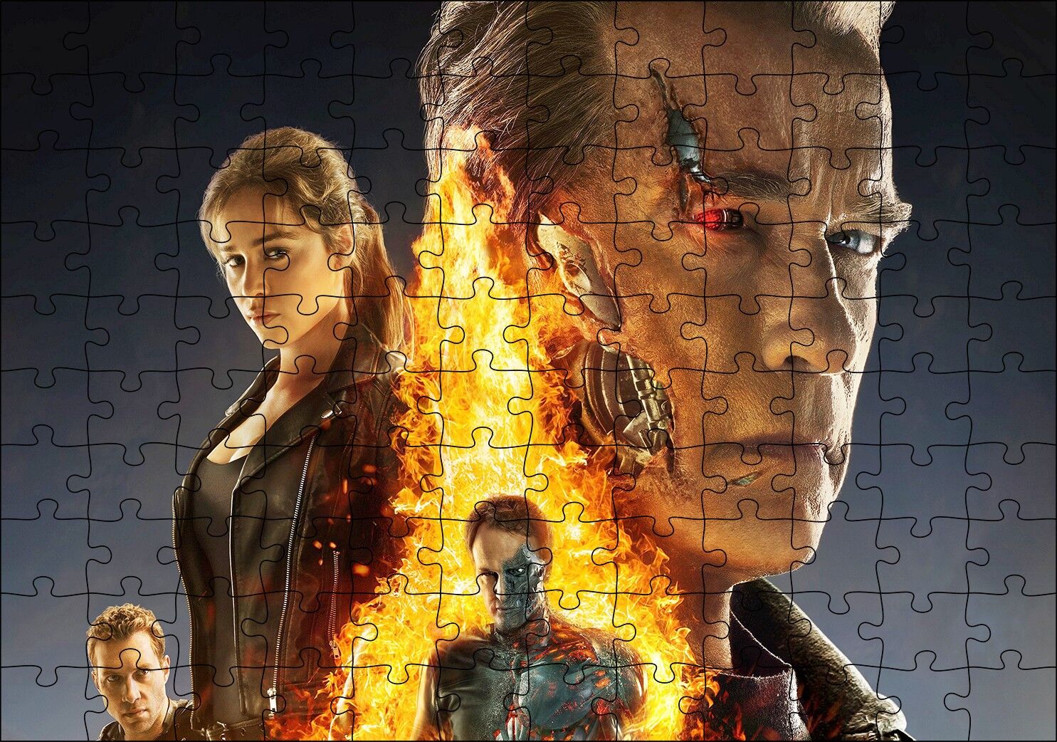 Terminatör Genesis Görseli Puzzle Yapboz MDF Ahşap