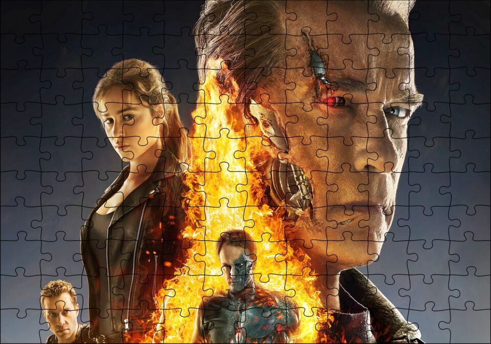 Terminatör Genesis Görseli Puzzle Yapboz MDF Ahşap