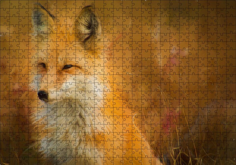 Tilki Artwork Puzzle Yapboz MDF Ahşap 500 Parça 49 cm X 68 cm