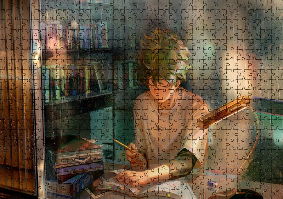 Anime My Hero Academia Boku no Hero Academia Görseli Puzzle Yapboz MDF Ahşap 500 Parça 49 cm X 68 cm