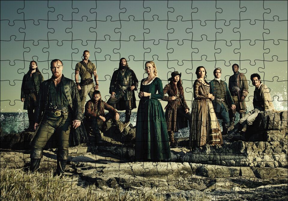 Black Sails Tam Kadro Görseli Puzzle Yapboz MDF Ahşap 120 Parça 24 cm X 34 cm