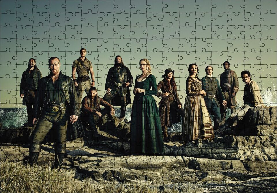 Black Sails Tam Kadro Görseli Puzzle Yapboz MDF Ahşap 255 Parça 34 cm X 49 cm