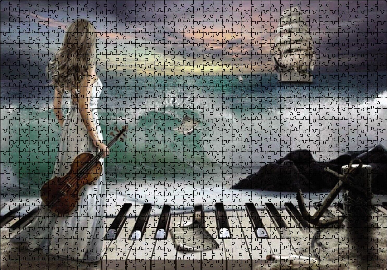 Deniz Senfonisi Puzzle Yapboz MDF Ahşap 1000 Parça 49 cm X 68 cm