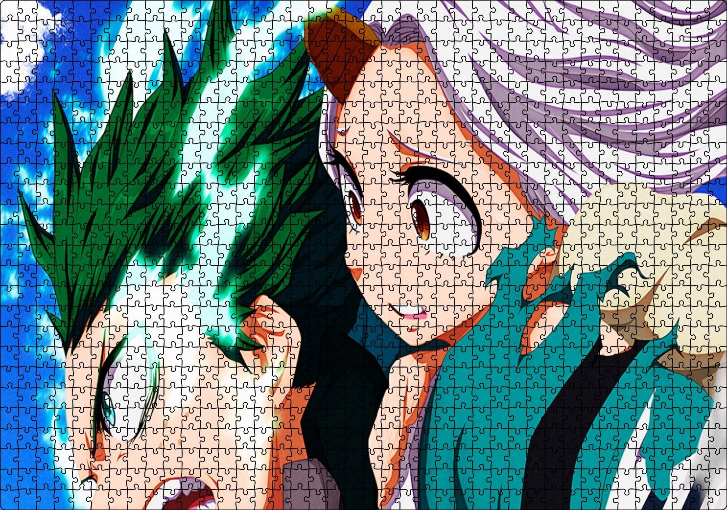 Anime My Hero Academia Eri Izuku Midoriya Görseli Puzzle Yapboz MDF Ahşap 1000 Parça 49 cm X 68 cm